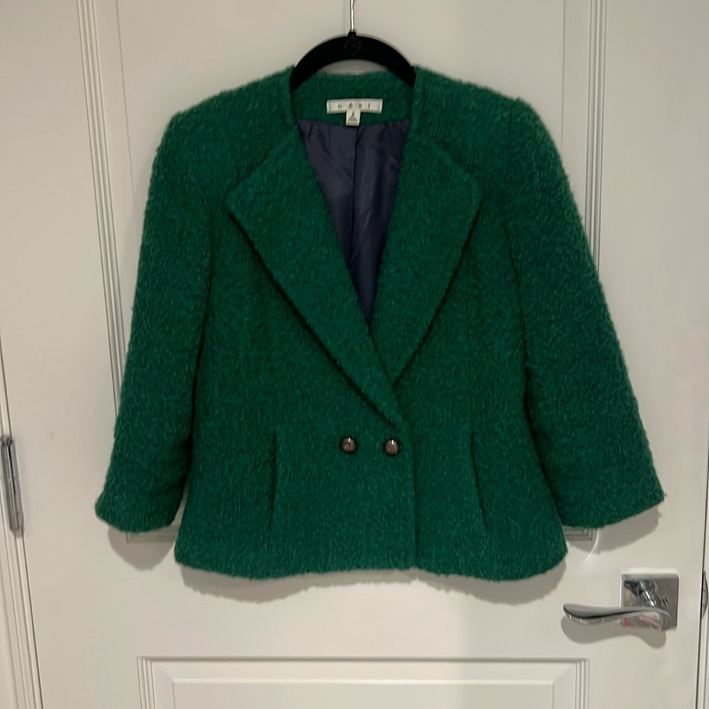 Cabi green ivy wool jacket